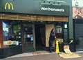 Impatient customer smashes fast food franchise window