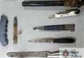 Bladed weapons found during sweep of parks