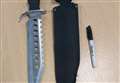 'Rambo' style knife found in play park