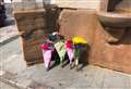 Floral tributes for 'murder' victim