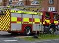 Firefighters tackle blaze at three-storey home