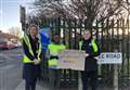 Children hold protest over 'scary' school run driving