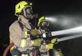 Roof cut away as crews tackle house fire