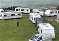 Travellers pitch up next to play area
