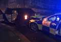 Man charged after police car rammed