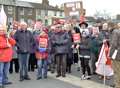 Hundreds join protest against crossing plans