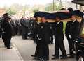 Grieving friends and family say farewell to special policeman