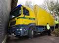 Lorry chaos at Kingsdown
