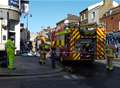 Firefighters tackle town centre launderette blaze