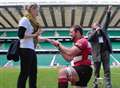 Victorious rugby captain's pitch-side proposal
