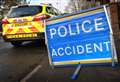 Road closed as car overturns