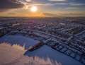 Snow-covered town captured from new angle