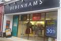 Closing signs appear at Debenhams stores