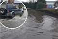 Car park underwater as heavy rain hits Kent