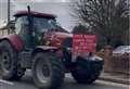 Tractors join protest against building plans