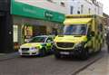 Ambulance takes shopper to hospital 