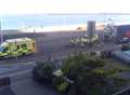 Air ambulance lands at port after cyclist injured