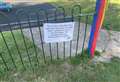 Part of a playground closed after being targeted by vandals