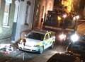 Street evacuated after car crashes into gas pipe