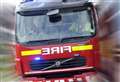 Firefighters tackle blaze at block of flats