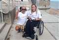 Emotional video as woman completes first wheelchair challenge