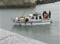 Lifeboat crews from Ramsgate rescue stricken Dutch cabin cruiser