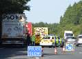 Lorry and two cars in motorway crash