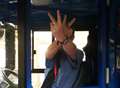 Bus driver's V-sign rant at cyclist caught on camera