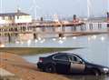 Flash car mysteriously ends up in the Thames