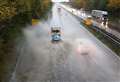 Flooding shuts M20 lane as heavy rain hits Kent