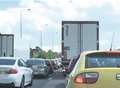 Delays after car and lorry crash on M20