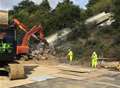 M20 footbridge latest: crews removing 400 tonnes of rubble