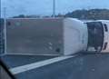 Road reopens after van overturns in A2 crash