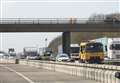 M20 delays after car hits barrier