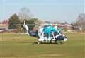 Air ambulance lands at rugby club