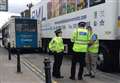 Bus and lorry crash causes tailbacks