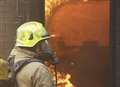 Fire crews tackle digger blaze