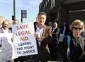 Protesters attack cuts to Legal Aid budget