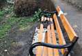 Fury as bench set on fire a week after being installed