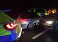Five arrested after motorway police chase
