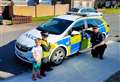 Surprise visit for police-mad youngster