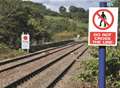 Man detained after wandering on to railway line
