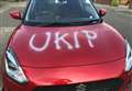 Vandals target car of election candidate