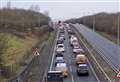 Huge queues stretched for miles after crash