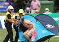 Pitch invader's tent prank stuns Aussies