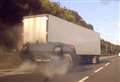 Shocking footage shows moment car crashes into lorry on M2