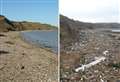 Watch as waste dumped onto once-beautiful secluded beach