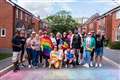 Neighbours prepare for annual 80-metre Pride march in housing estate