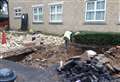 Ground collapses on housing estate