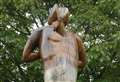 Hunt for arsonist after statue set on fire